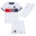 Camiseta Paris Saint-Germain Nuno Mendes #25 Segunda Equipación Replica 2023-24 para niños mangas cortas (+ Pantalones cortos)